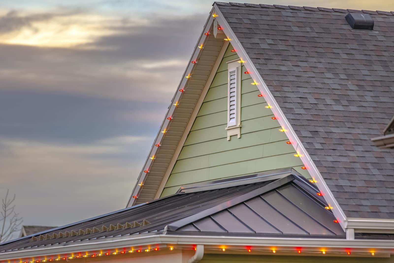 Christmas Light Roof Installation